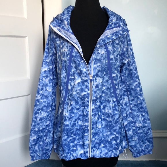 NWT Talbots hooded water resistant tie dye jacket - Picture 5 of 8